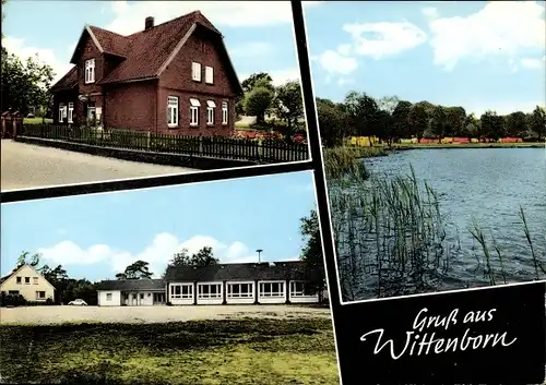 Ak Wittenborn Bad Segeberg in Schleswig Holstein, Gasthof, Gebäude, Seeblick