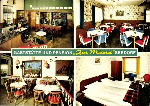 Ak Seedorf Mölln, Gasthof Zur Meierei, Innenansichten