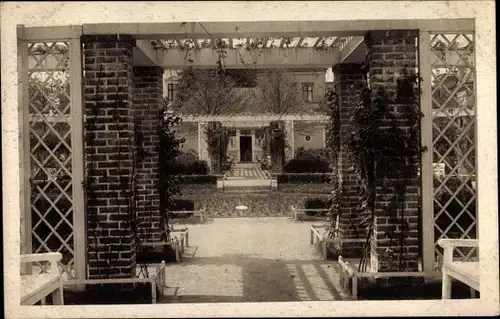 Ak Hamburg Altona, Gartenbauausstellung 1914, Pergola im Bauerngarten