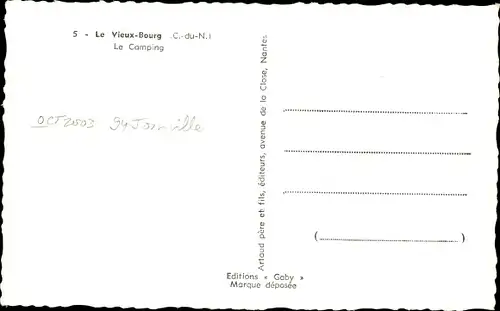 Ak Le Vieux Bourg Cotes d'Armor, Le Camping