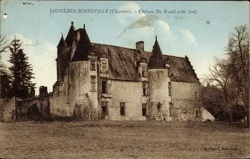 Ak Lignieres Sonneville Charente, Chateau du Breuil