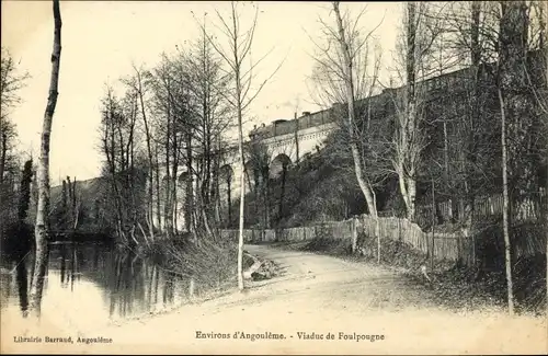 Ak Angoulême Charente, Viaduc de Foulpougne