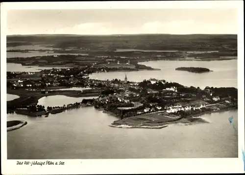 Ak Plön in Holstein, Fliegeraufnahme vom Ort
