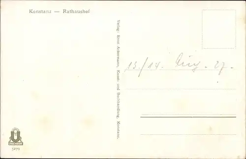 Ak Konstanz am Bodensee, Rathaushof