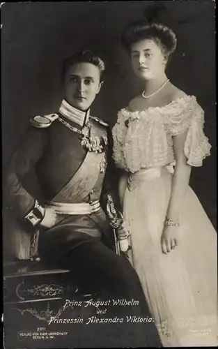 Ak Prinz August Wilhelm und Alexandra Viktoria von Preußen, Liersch 2011