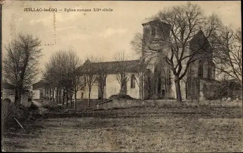Ak Juillac le Coq Charente, Eglise romane XIIe siecle