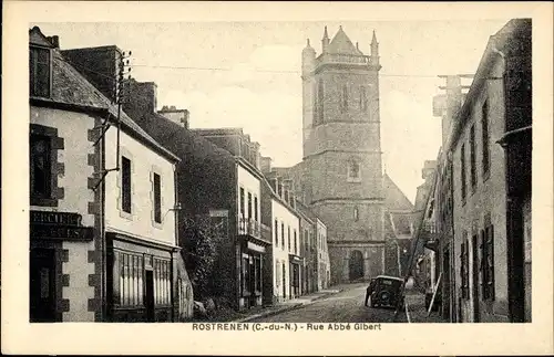 Ak Rostrenen Côtes-d’Armor, Rue Abbe Gibert