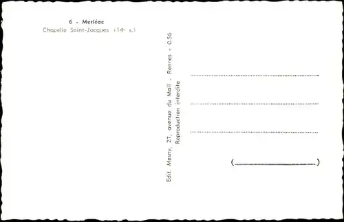 Ak Merleac Côtes-d’Armor, Chapelle Saint Jacques