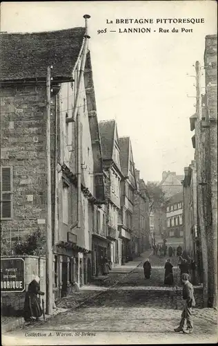 Ak Lannion Côtes d’Armor, Rue du Port