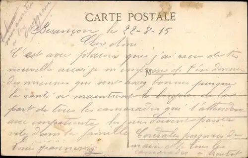 Ak Besançon Doubs, Rue Megevand, Ancien Seminaire, Caserne des Reservistes