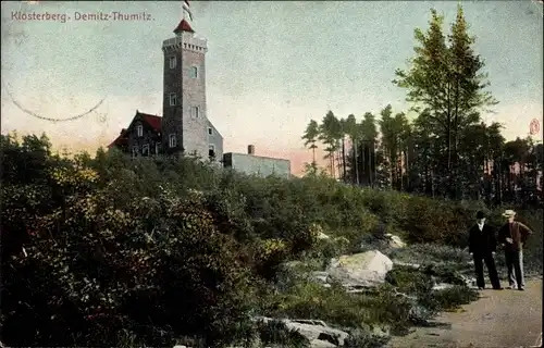 Ak Demitz Thumitz in Sachsen, Klosterberg Turm