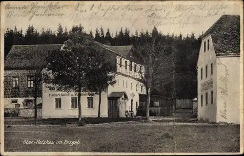 Ak Holzhau Rechenberg Bienenmühle Erzgebirge, Fischers Gasthof