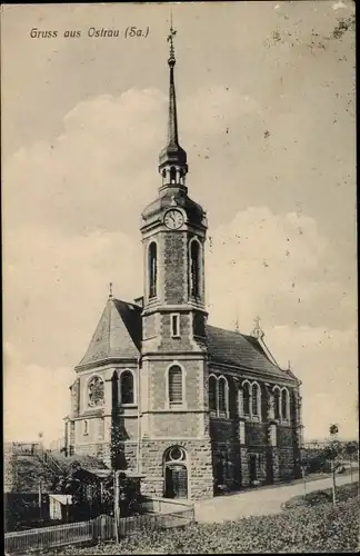 Ak Ostrau in Sachsen, Kirche