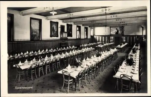 Ak Menzingen Kt Zug Schweiz, Mädchenschule, Speisesaal