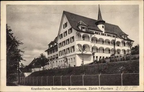Ak Fluntern Zürich Stadt Schweiz, Krankenhaus Bethanien, Kusestraße