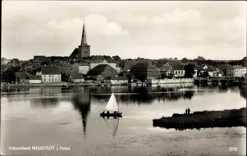 Ak Neustadt in Holstein, Blick auf den Ort