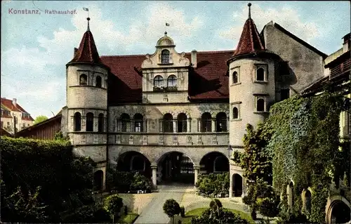 Ak Konstanz am Bodensee, Rathaushof
