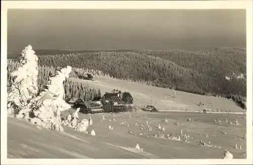 Ak Feldberg im Schwarzwald, Hotel Feldbergerhof, Winteransicht