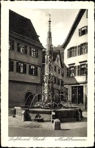 Ak Bad Urach in der Schwäbischen Alb, Marktbrunnen