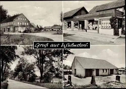 Ak Wulmstorf in Niedersachsen, Dorfpartie, Geschäft, Wegepartie, Haus