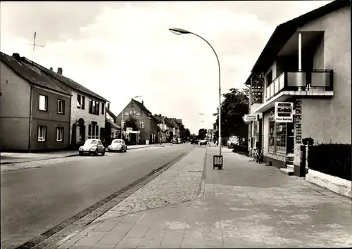 Ak Rethem an der Aller, Blick in die Langestraße, Geschäft