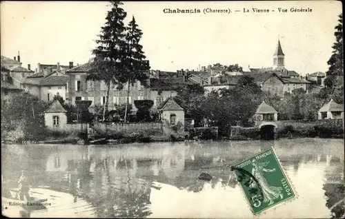 Ak Chabanais Charente, La Vienne, Vue generale