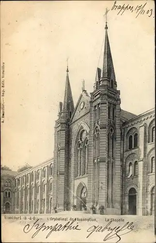 Ak Elancourt Yvelines, L'Orphelinat de l'Assomption, La Chapelle