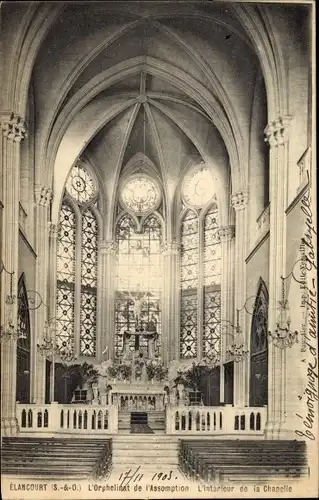 Ak Elancourt Yvelines. L'Orphelinat de l'Assomption, Interieur