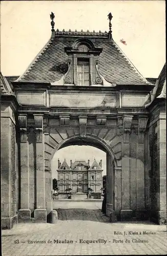 Ak Ecquevilly Yvelines, Porte du Chateau