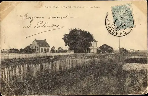 Ak Bailleau l'Eveque Eure et Loir, La Gare