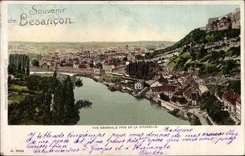 Ak Besançon Doubs, Vue générale pris de la Citadelle