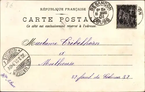 Ak Besançon Doubs, Vue générale pris de la Citadelle