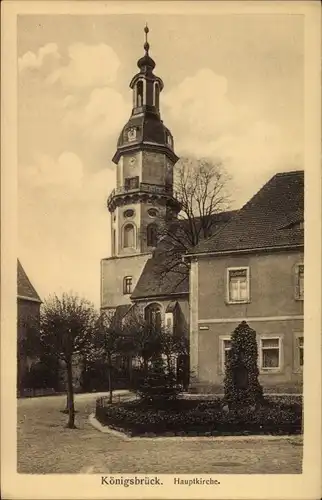 Ak Königsbrück in der Oberlausitz, Hauptkirche