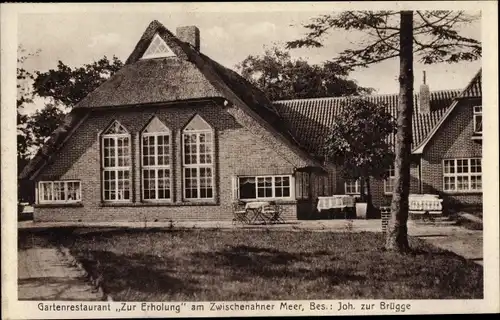 Ak Bad Zwischenahn in Oldenburg, Gartenrestaurant Zur Erholung