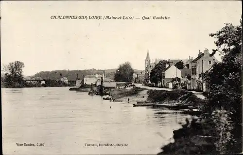 Ak Chalonnes sur Loire Maine et Loire, Quai Gambetta