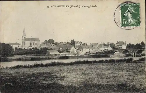 Ak Chambellay Maine-et-Loire, Vue generale