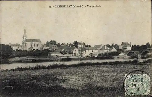 Ak Chambellay Maine-et-Loire, Vue generale