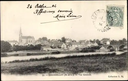 Ak Chambellay Maine-et-Loire, Vue Generale