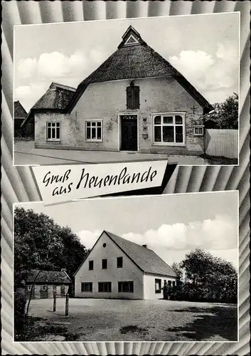 Ak Neuenlande Loxstedt Landkreis Cuxhaven, Gasthof, Haus und Hof