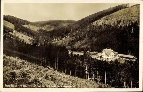 Ak Bad Wildbad im Schwarzwald, Forsthaus im Rollwassertal