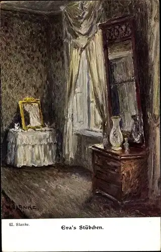 Künstler Ak Blanke, W., Eva's Stübchen