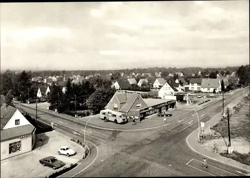 Ak Henstedt Rhen in Schleswig Holstein, Kreuzung aus der Vogelschau, Dorf