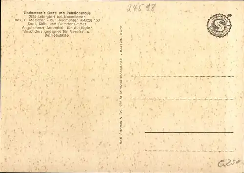 Ak Latendorf in Schleswig Holstein, Lindemann's Gasthof