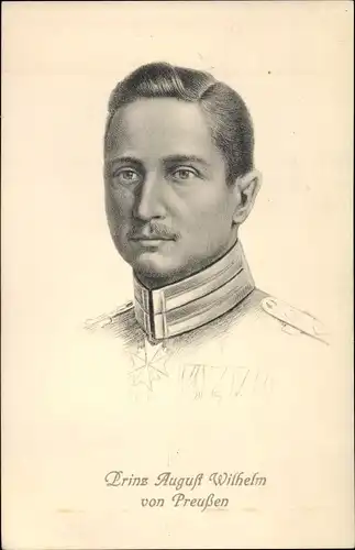Künstler Ak Prinz August Wilhelm von Preußen, Portrait
