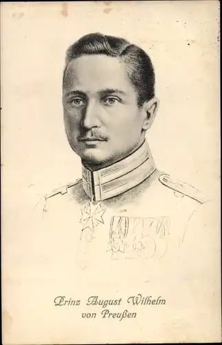 Künstler Ak Prinz August Wilhelm von Preußen, Portrait