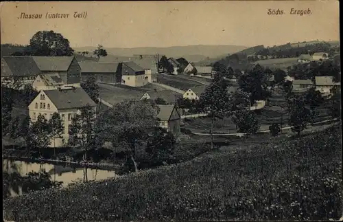 Ak Nassau Frauenstein im Erzgebirge, Teilansicht