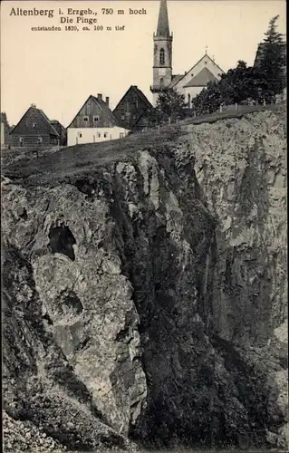 Ak Altenberg im Erzgebirge, Die Pinge, Ratskeller