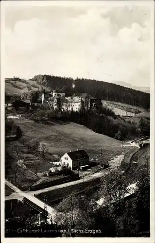 Ak Lauenstein Altenberg im Erzgebirge, Schloss mit Umgebung