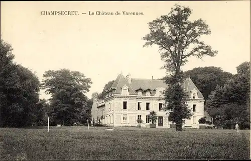 Ak Champsecret Orne, Le Chateau de Varennes