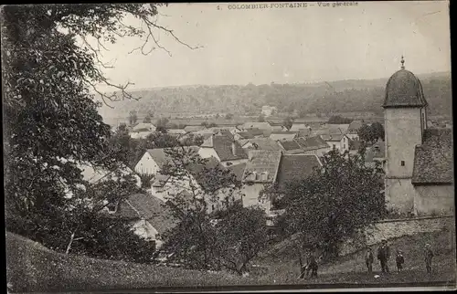 Ak Colombier Fontaine Doubs, Vue générale